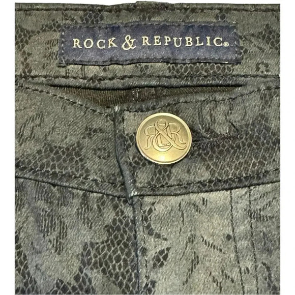 Rock & Republic Women’s Size 8 M Berlin Lace Pattern Skinny Jeans‎ - Picture 3 of 6
